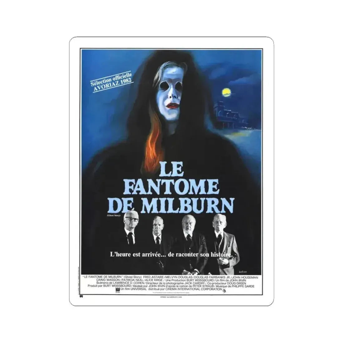 GHOST STORY (FRENCH) 1981 Movie Poster - STICKER Vinyl Kiss-Cut Decal 3 Inch White - The Sticker Space