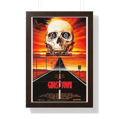 GHOST TOWN 1988 - Framed Movie Poster 16″ x 24″ Walnut - The Sticker Space