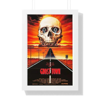 GHOST TOWN 1988 - Framed Movie Poster 16″ x 24″ White - The Sticker Space