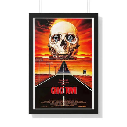 GHOST TOWN 1988 - Framed Movie Poster 20" x 30" Black - The Sticker Space