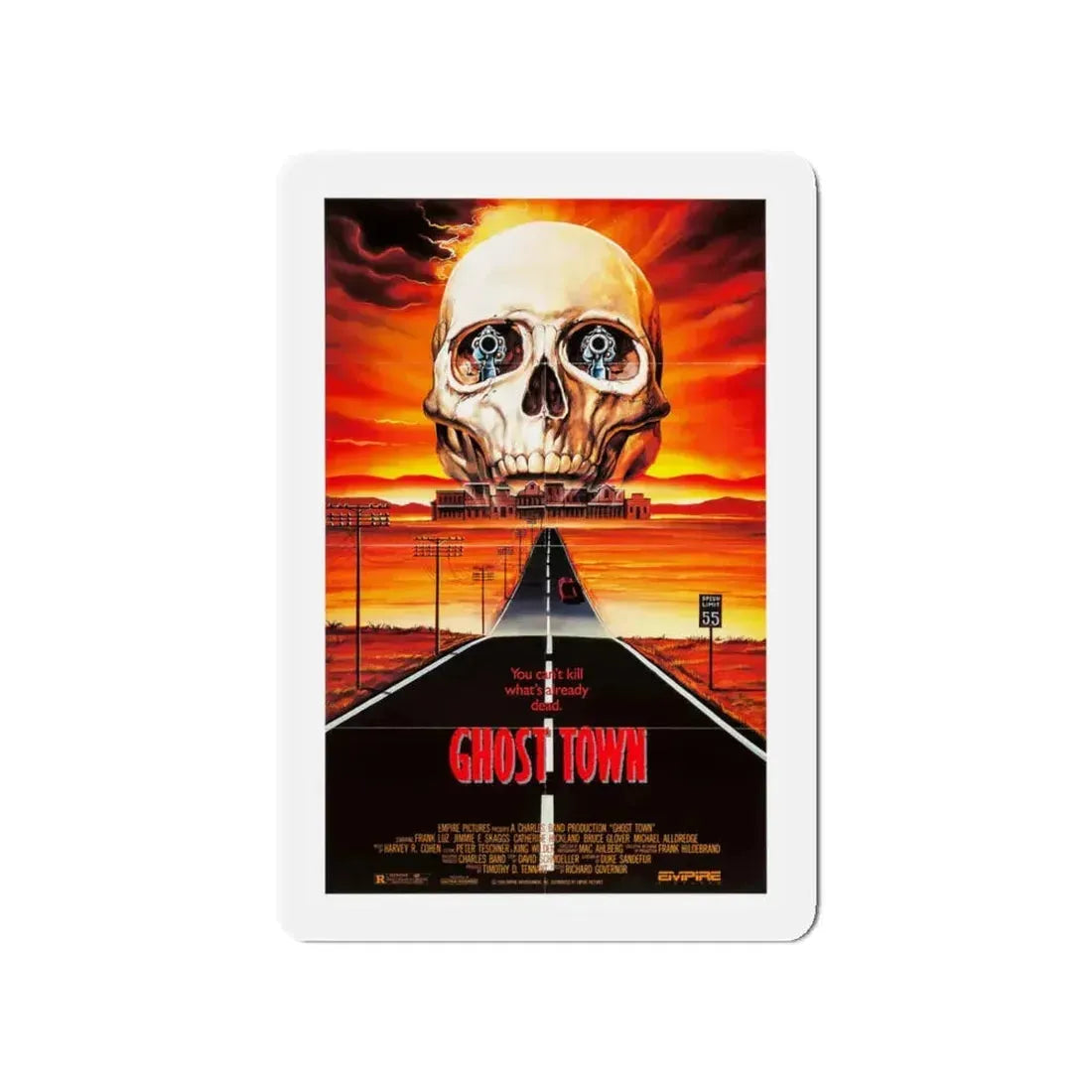 GHOST TOWN 1988 Movie Poster - Refrigerator Magnet 4 Inch - The Sticker Space