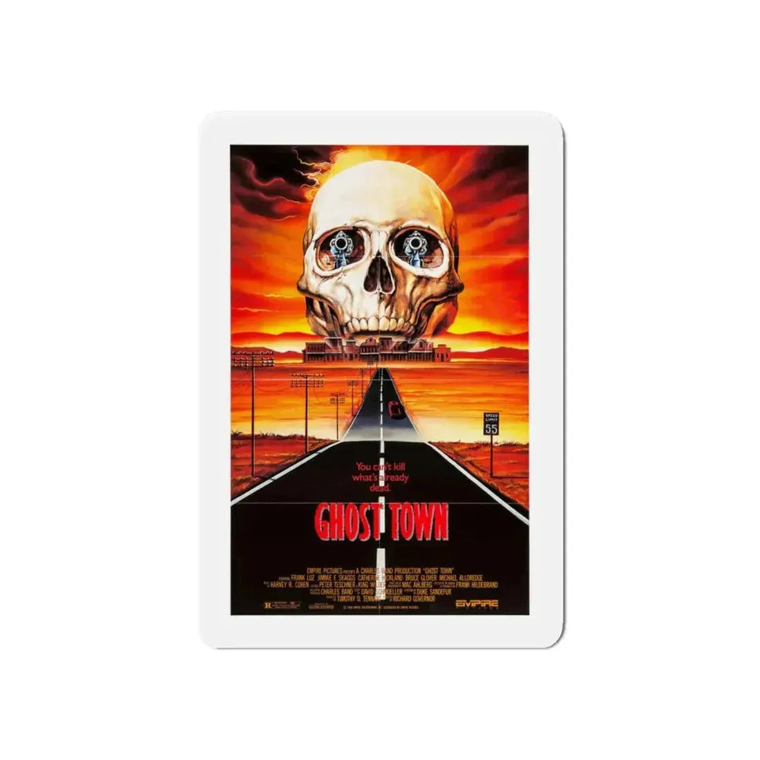 GHOST TOWN 1988 Movie Poster - Refrigerator Magnet 6 Inch - The Sticker Space
