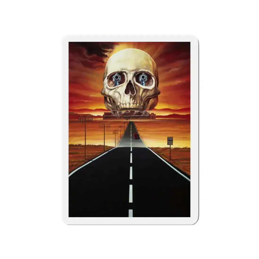 GHOST TOWN (TEASER) 1988 Movie Poster - Refrigerator Magnet 2 Inch - The Sticker Space
