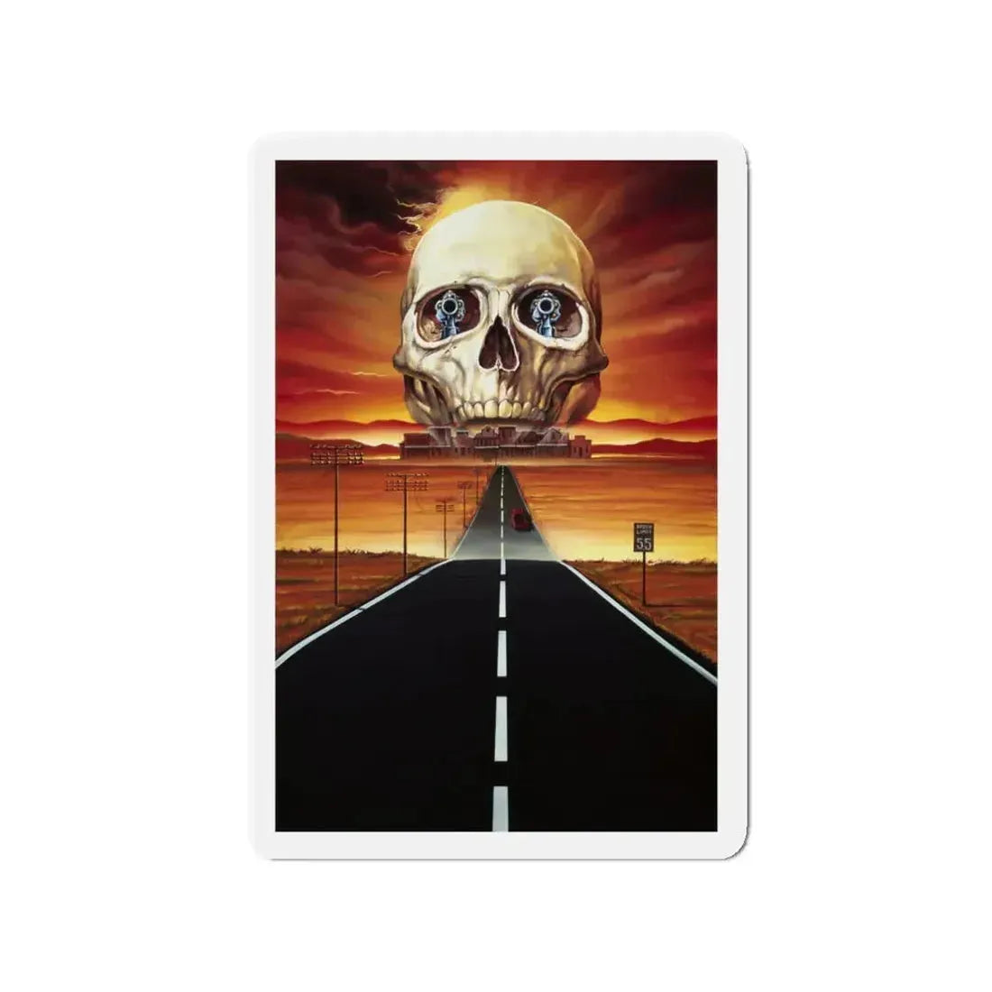 GHOST TOWN (TEASER) 1988 Movie Poster - Refrigerator Magnet 3 Inch - The Sticker Space