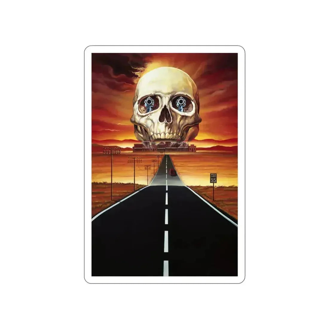 GHOST TOWN (TEASER) 1988 Movie Poster STICKER Vinyl Die-Cut Decal 3 Inch - The Sticker Space