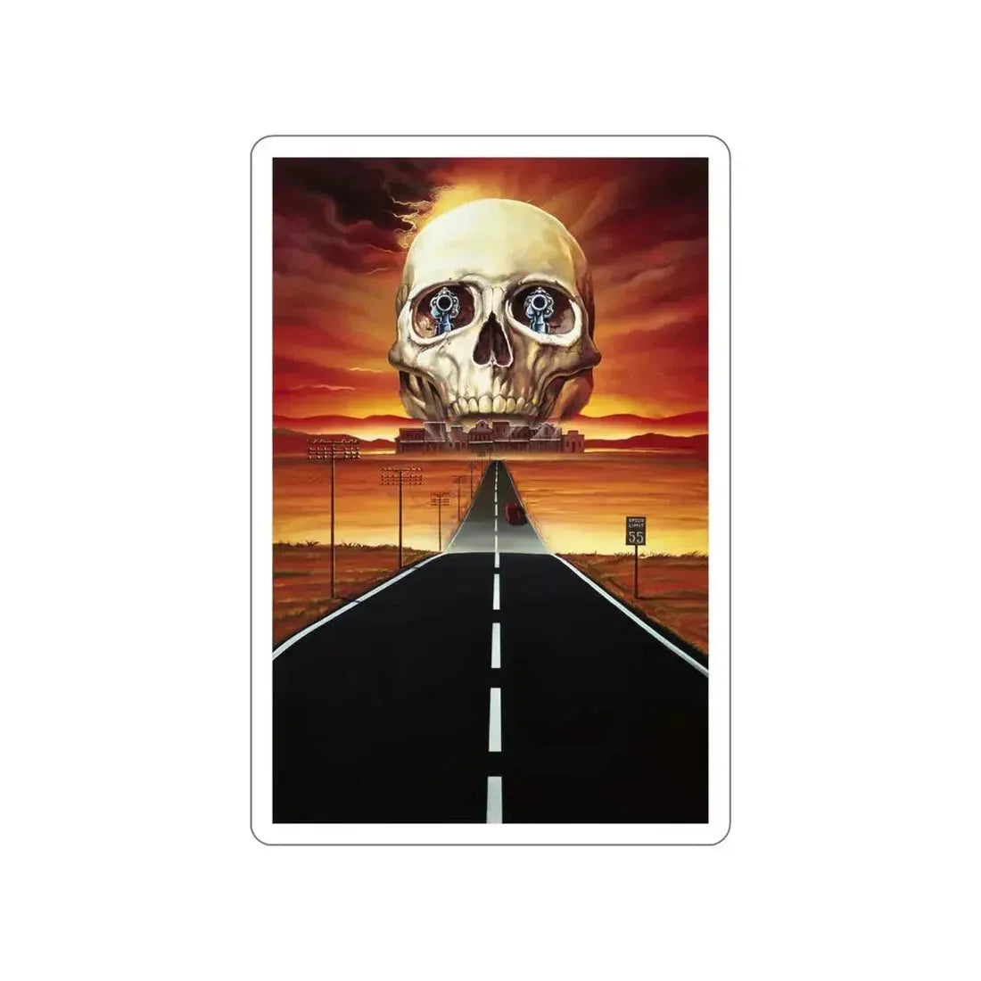 GHOST TOWN (TEASER) 1988 Movie Poster STICKER Vinyl Die-Cut Decal - The Sticker Space