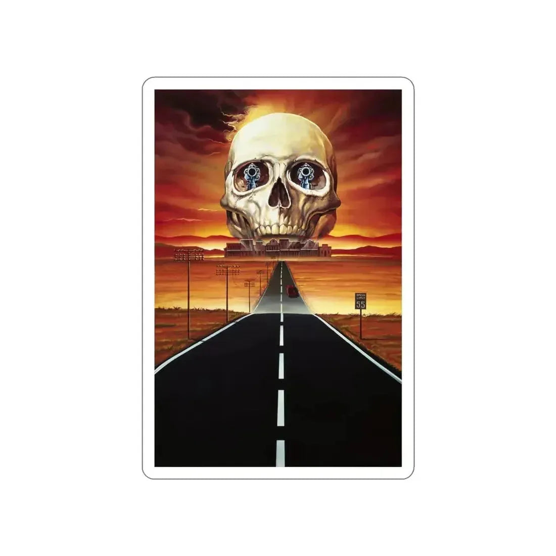GHOST TOWN (TEASER) 1988 Movie Poster STICKER Vinyl Die-Cut Decal - The Sticker Space