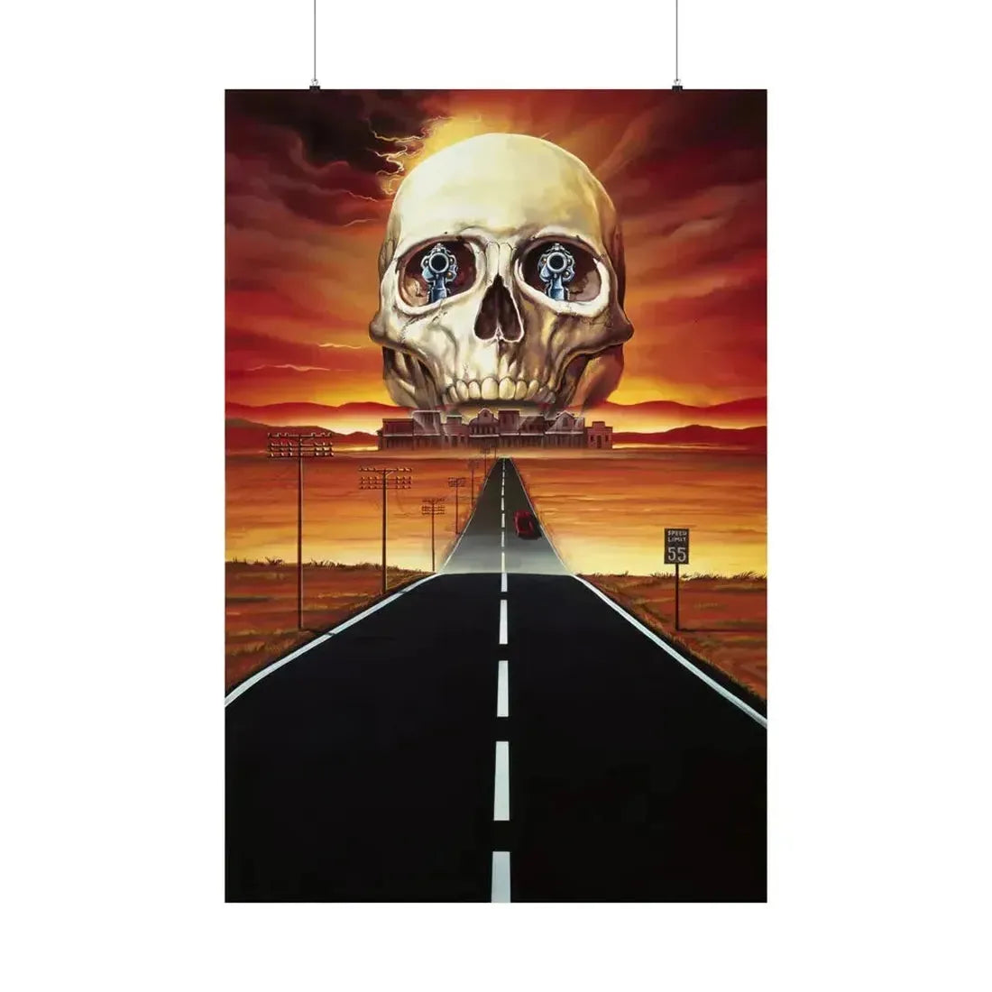 GHOST TOWN (TEASER) 1988 - Paper Movie Poster 36" x 54" Matte - The Sticker Space