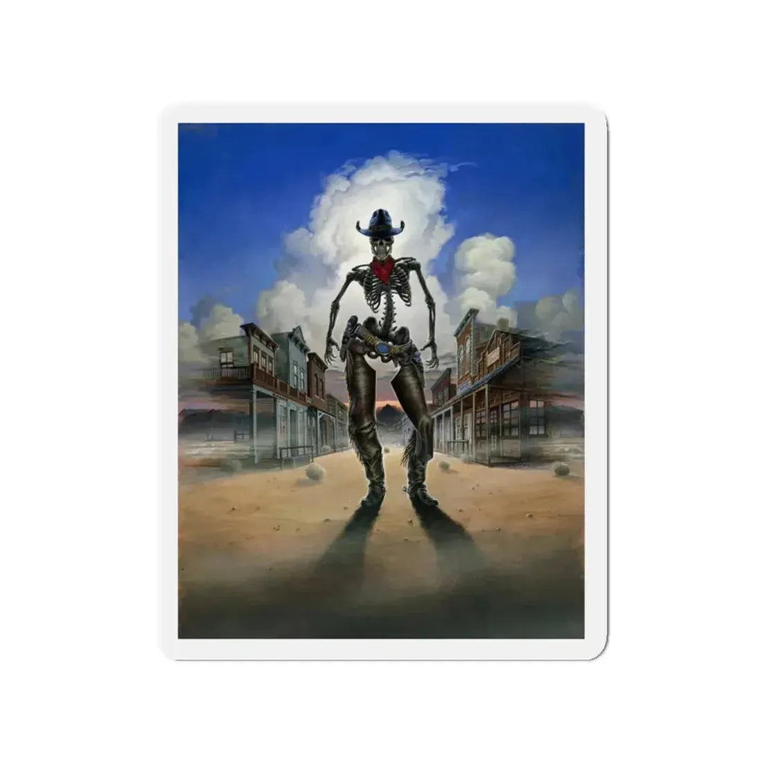 GHOST TOWN (TEASER 2) 1988 Movie Poster - Refrigerator Magnet 3 Inch - The Sticker Space