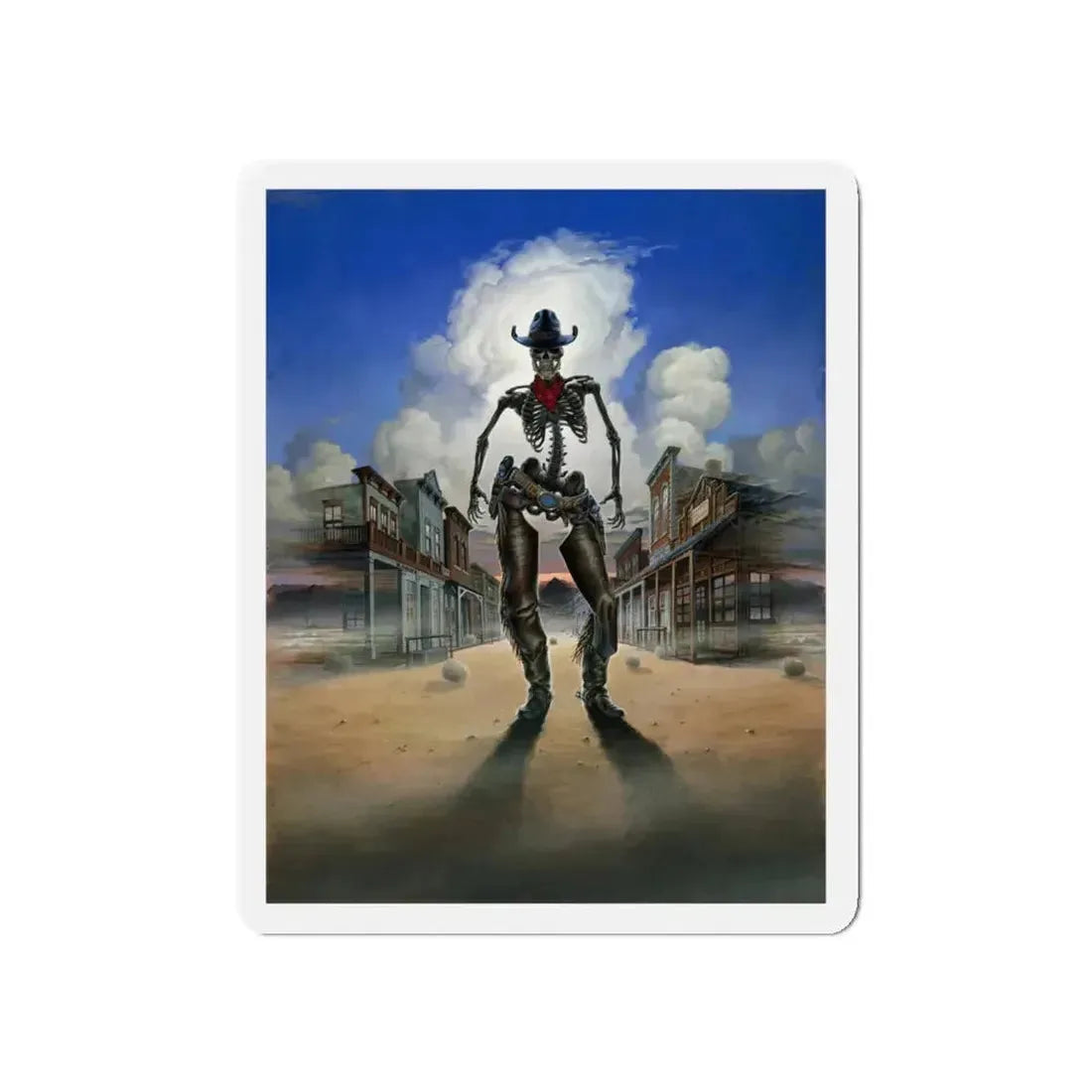 GHOST TOWN (TEASER 2) 1988 Movie Poster - Refrigerator Magnet 5 Inch - The Sticker Space