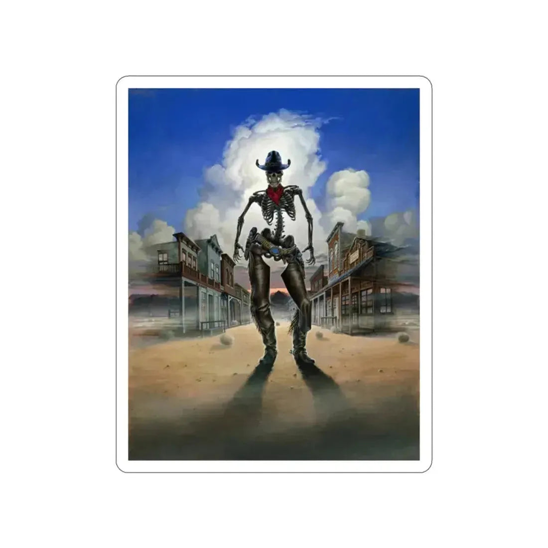 GHOST TOWN (TEASER 2) 1988 Movie Poster STICKER Vinyl Die-Cut Decal 2 Inch - The Sticker Space