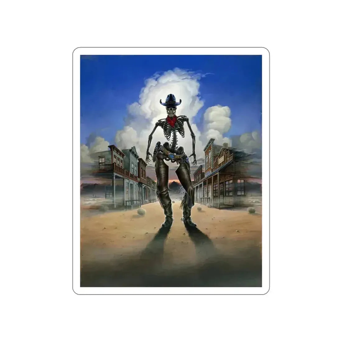 GHOST TOWN (TEASER 2) 1988 Movie Poster STICKER Vinyl Die-Cut Decal 6 Inch - The Sticker Space