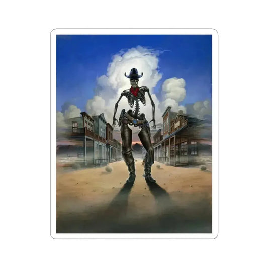 GHOST TOWN (TEASER 2) 1988 Movie Poster - STICKER Vinyl Kiss-Cut Decal 2 Inch White - The Sticker Space