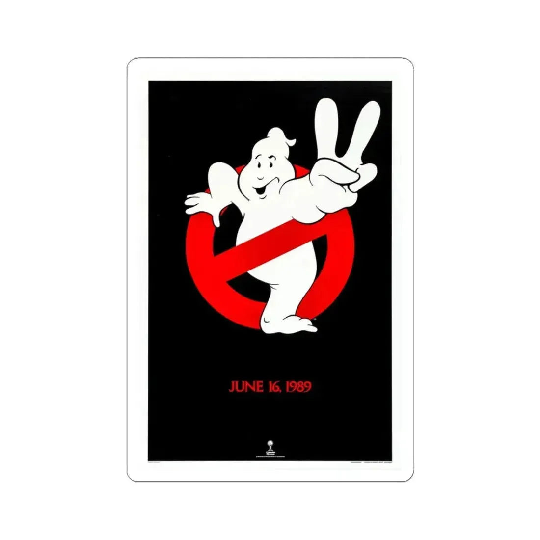 Ghostbusters II 1989 Movie Poster - STICKER Vinyl Kiss-Cut Decal 3 Inch White - The Sticker Space