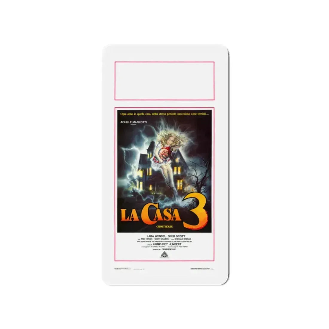 GHOSTHOUSE (ITALIAN) 1988 Movie Poster - Refrigerator Magnet 3 Inch - The Sticker Space