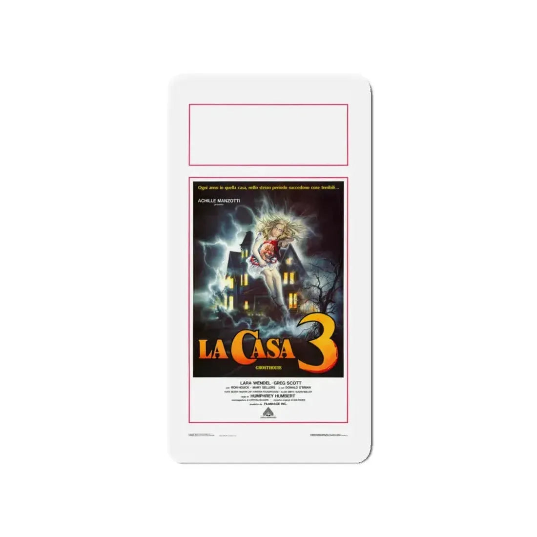 GHOSTHOUSE (ITALIAN) 1988 Movie Poster - Refrigerator Magnet 4 Inch - The Sticker Space