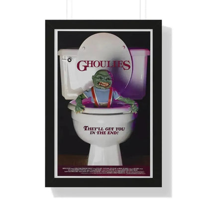 GHOULIES 1985 - Framed Movie Poster 16″ x 24″ Black - The Sticker Space