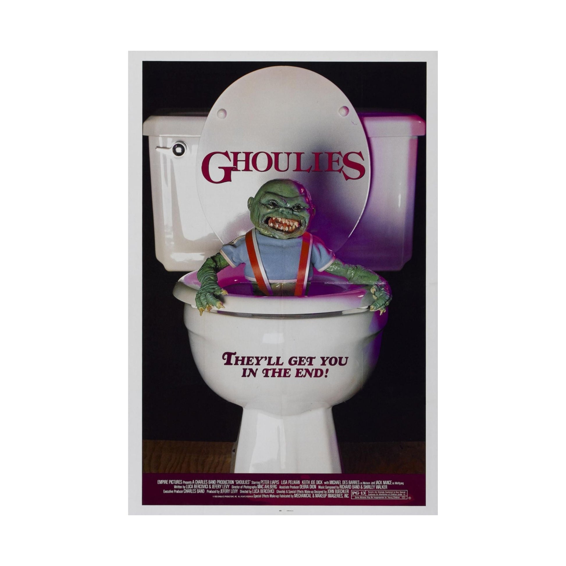 GHOULIES 1985 - Paper Movie Poster-The Sticker Space