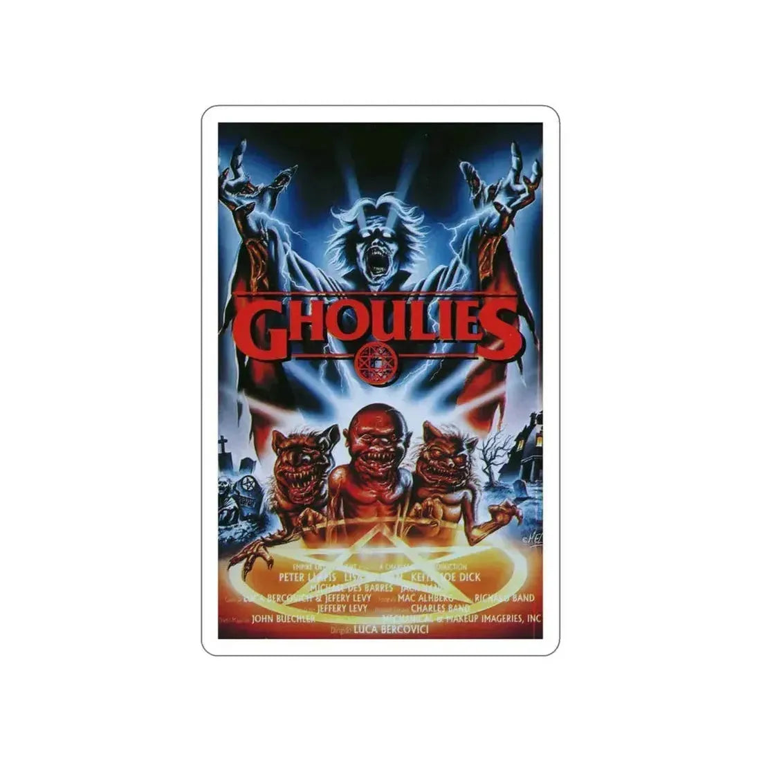 GHOULIES (2) 1985 Movie Poster STICKER Vinyl Die-Cut Decal 4 Inch - The Sticker Space