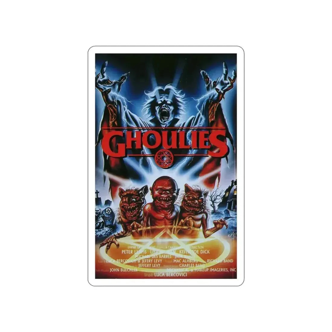 GHOULIES (2) 1985 Movie Poster STICKER Vinyl Die-Cut Decal - The Sticker Space