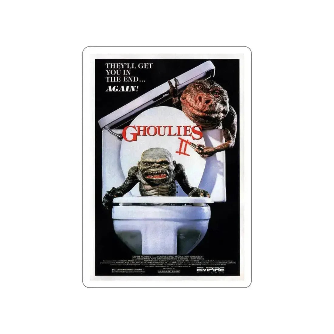 GHOULIES II 1988 Movie Poster STICKER Vinyl Die-Cut Decal 6 Inch - The Sticker Space