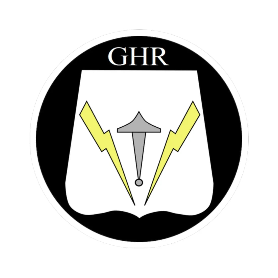 GHR Shield 2 (Denmark) (Coat of Arms) STICKER Vinyl Kiss-Cut Decal 2 Inch White - The Sticker Space