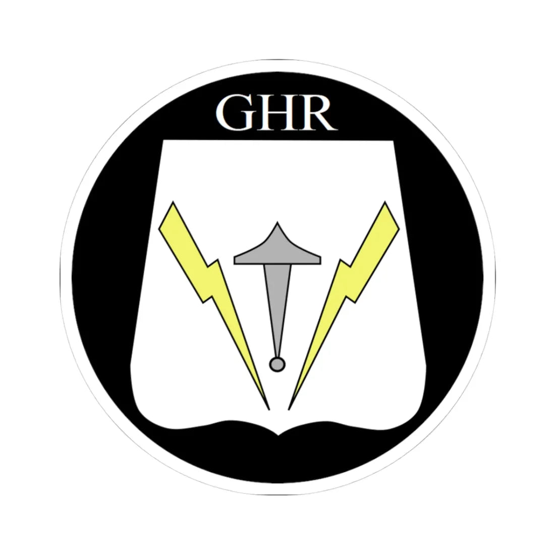 GHR Shield 2 (Denmark) (Coat of Arms) STICKER Vinyl Kiss-Cut Decal 3 Inch White - The Sticker Space