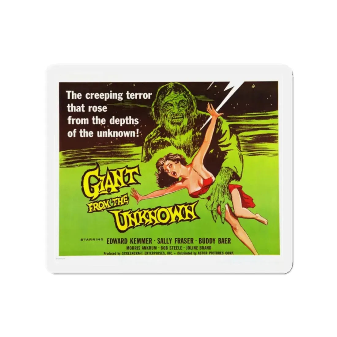 GIANT FROM THE UNKNOWN 1958 Movie Poster - Refrigerator Magnet 2 Inch - The Sticker Space