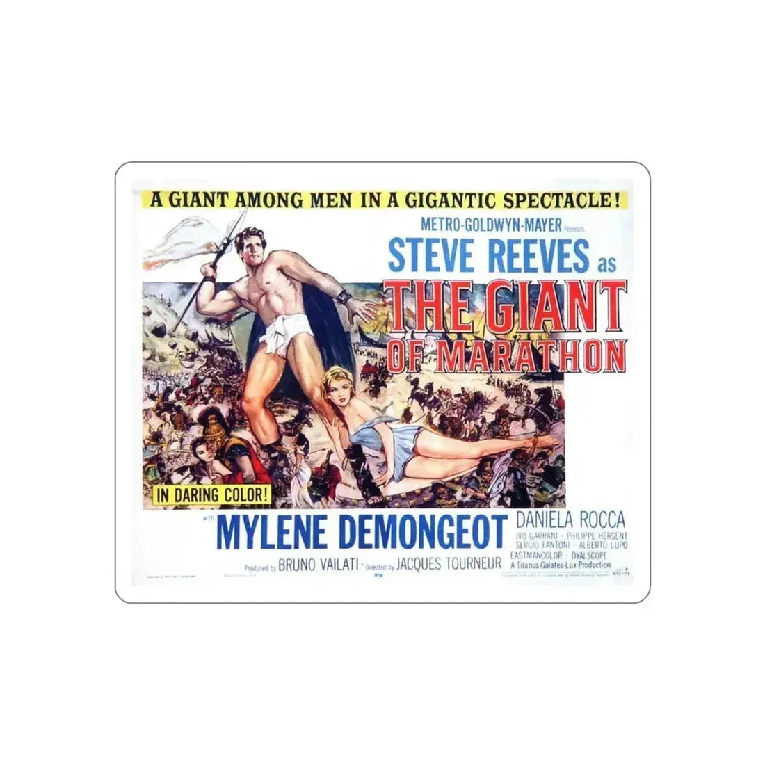 Giant of Marathon 1960 Movie Poster STICKER Vinyl Die-Cut Decal 6 Inch - The Sticker Space