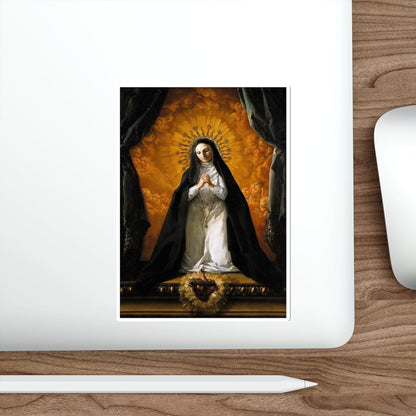 GIAQUINTO, Corrado - St Margaret Mary Alacoque Contemplating the Sacred Heart of Jesus (Artwork) STICKER Vinyl Die-Cut Decal-The Sticker Space