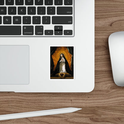 GIAQUINTO, Corrado - St Margaret Mary Alacoque Contemplating the Sacred Heart of Jesus (Artwork) STICKER Vinyl Die-Cut Decal-The Sticker Space