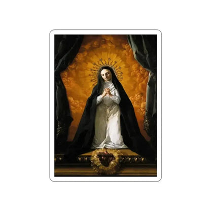 GIAQUINTO, Corrado - St Margaret Mary Alacoque Contemplating the Sacred Heart of Jesus (Artwork) STICKER Vinyl Die-Cut Decal White Die-Cut 2 Inch - The Sticker Space
