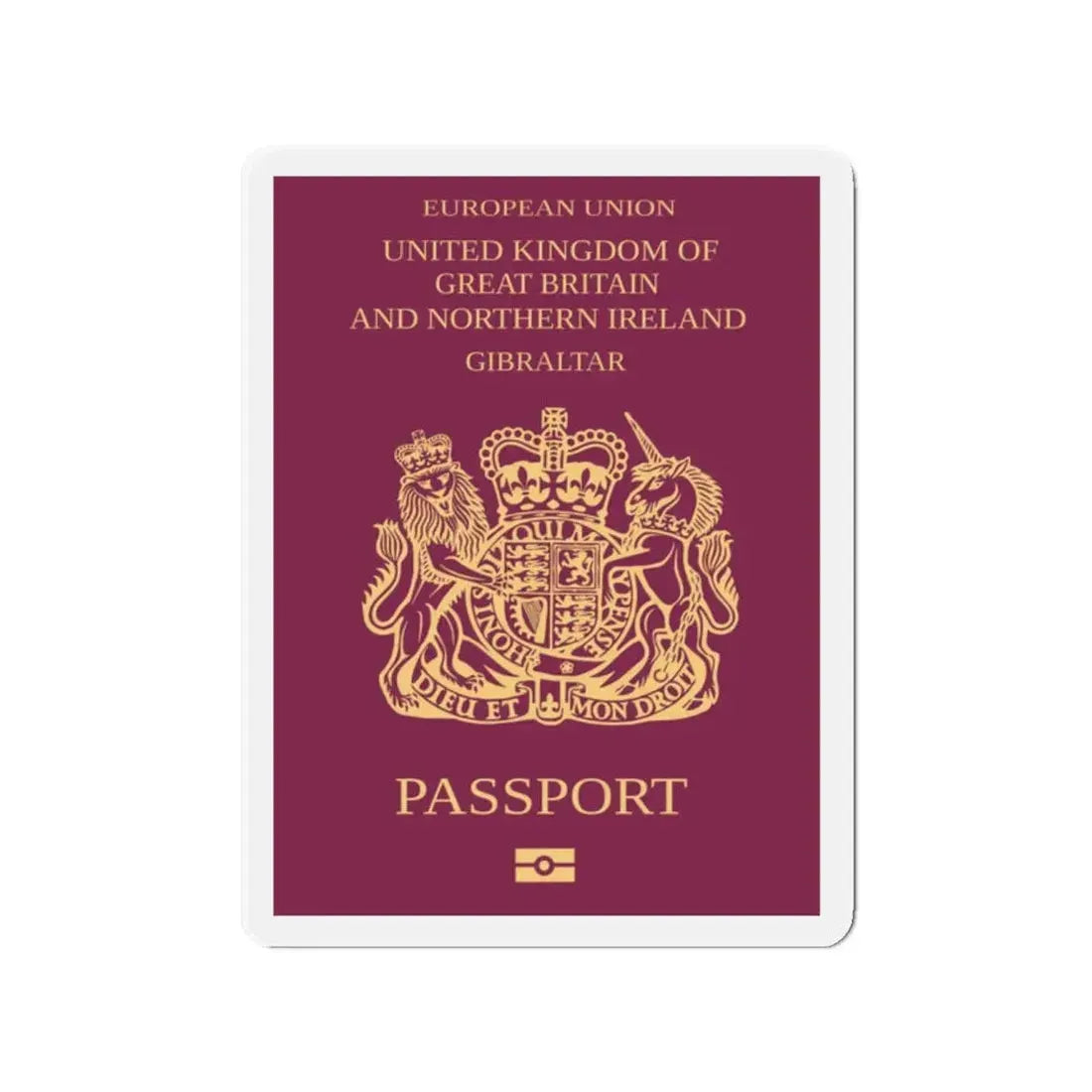 Gibraltar Passport - Refrigerator Magnet 2 Inch - The Sticker Space