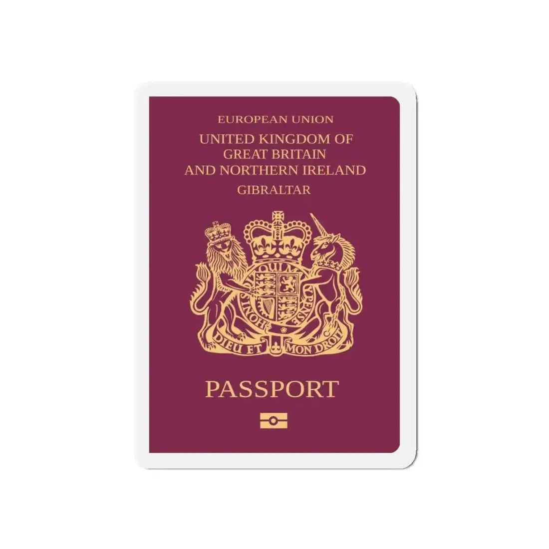 Gibraltar Passport - Refrigerator Magnet - The Sticker Space
