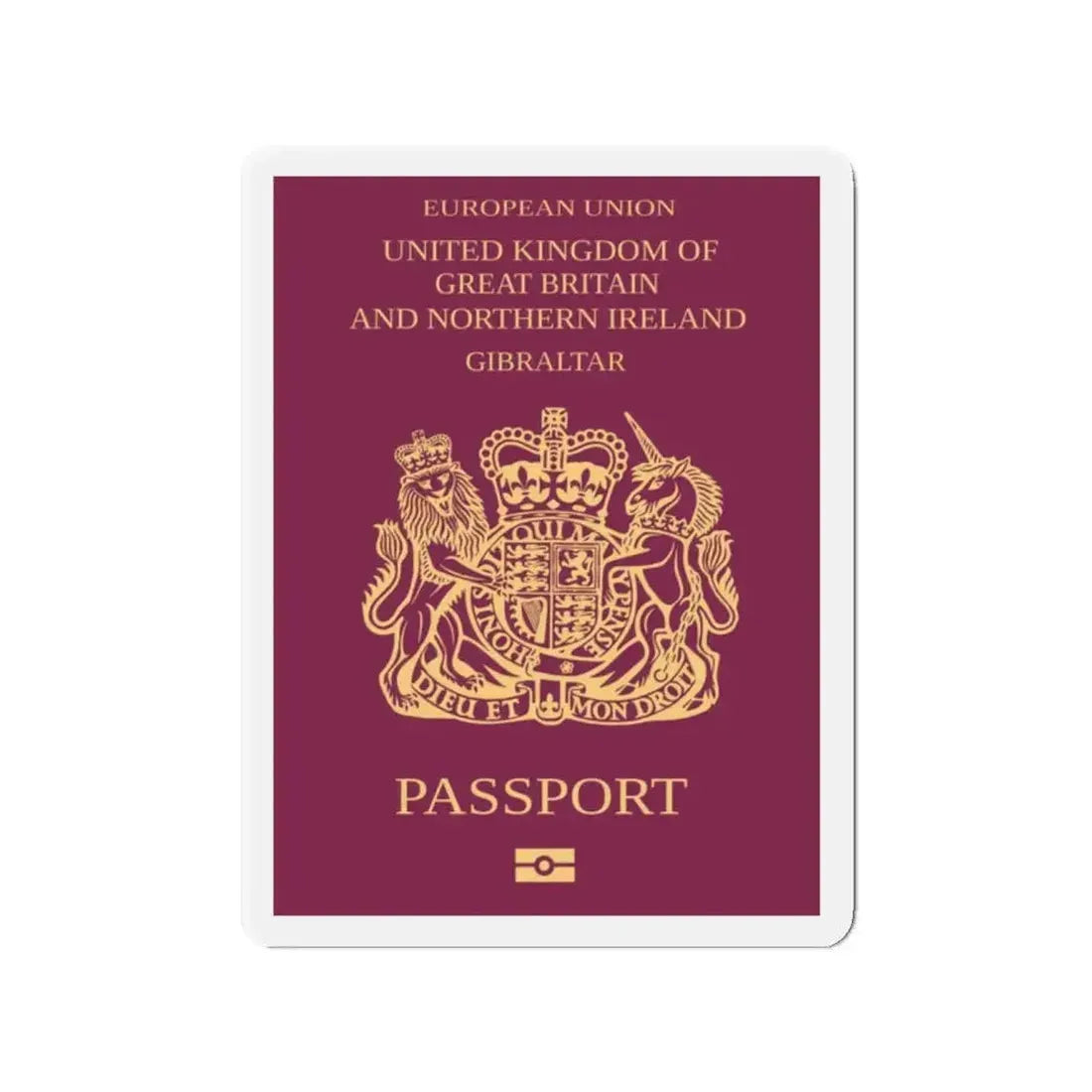 Gibraltar Passport - Refrigerator Magnet - The Sticker Space