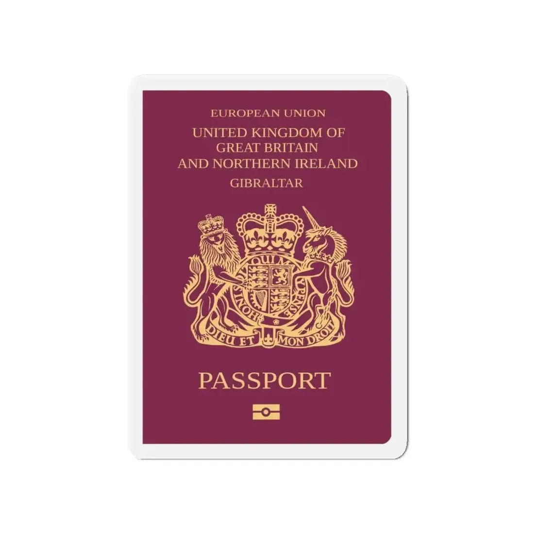 Gibraltar Passport - Refrigerator Magnet - The Sticker Space