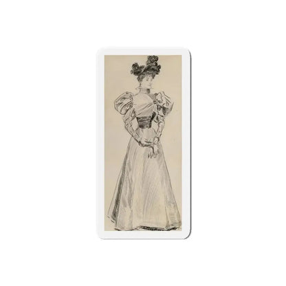 Gibson Girl (Magazine Illustration) Refrigerator Magnet - The Sticker Space