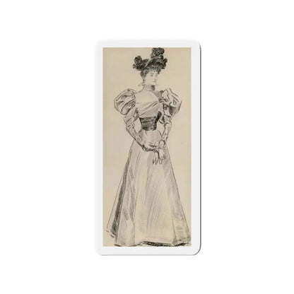 Gibson Girl (Magazine Illustration) Refrigerator Magnet - The Sticker Space