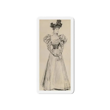 Gibson Girl (Magazine Illustration) Refrigerator Magnet - The Sticker Space