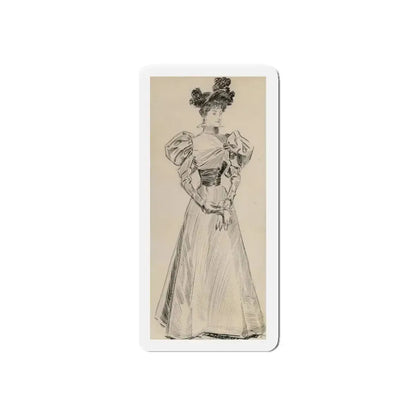 Gibson Girl (Magazine Illustration) Refrigerator Magnet - The Sticker Space