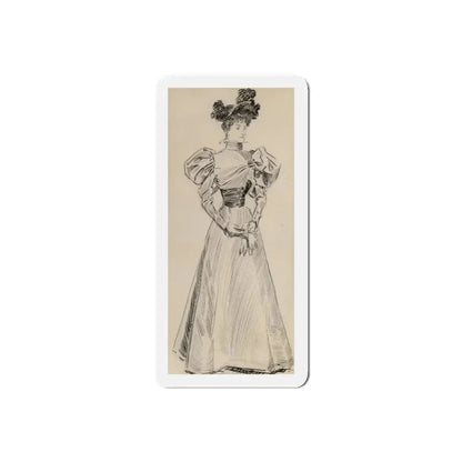Gibson Girl (Magazine Illustration) Refrigerator Magnet - The Sticker Space