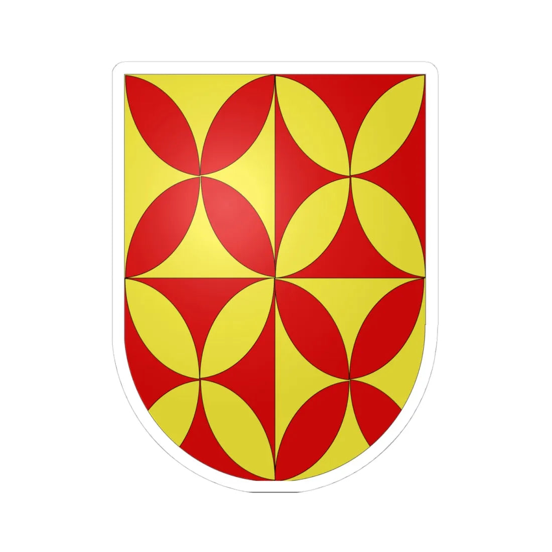 Giffers-coat of arms (Switzerland) (Coat of Arms) STICKER Vinyl Kiss-Cut Decal 4 Inch White - The Sticker Space