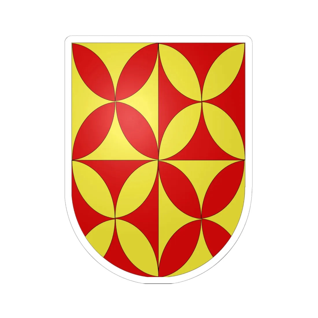 Giffers-coat of arms (Switzerland) (Coat of Arms) STICKER Vinyl Kiss-Cut Decal 6 Inch White - The Sticker Space