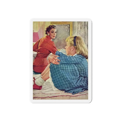 Gift Beyond Price, Redbook, January 1957 (Magazine Illustration) Refrigerator Magnet 3 Inch Die-Cut - The Sticker Space
