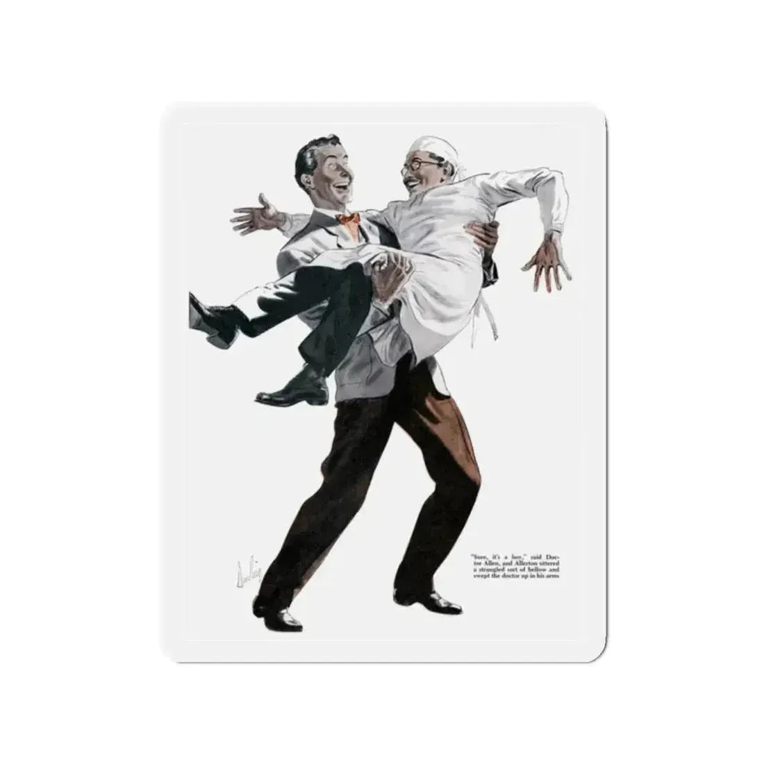 Gifts from Allerton, 1943 (Magazine Illustration) Refrigerator Magnet - The Sticker Space