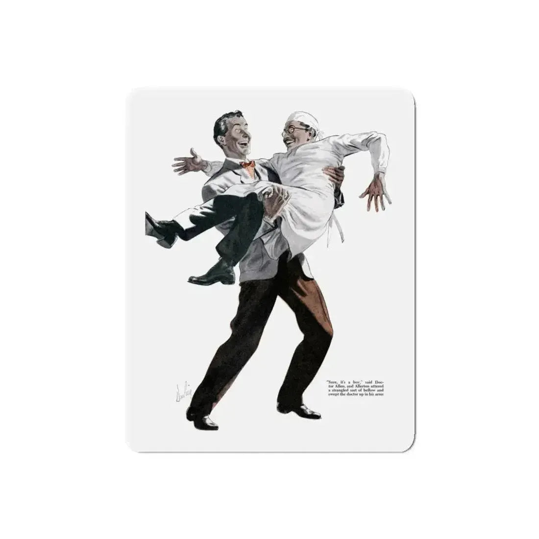 Gifts from Allerton, 1943 (Magazine Illustration) Refrigerator Magnet - The Sticker Space