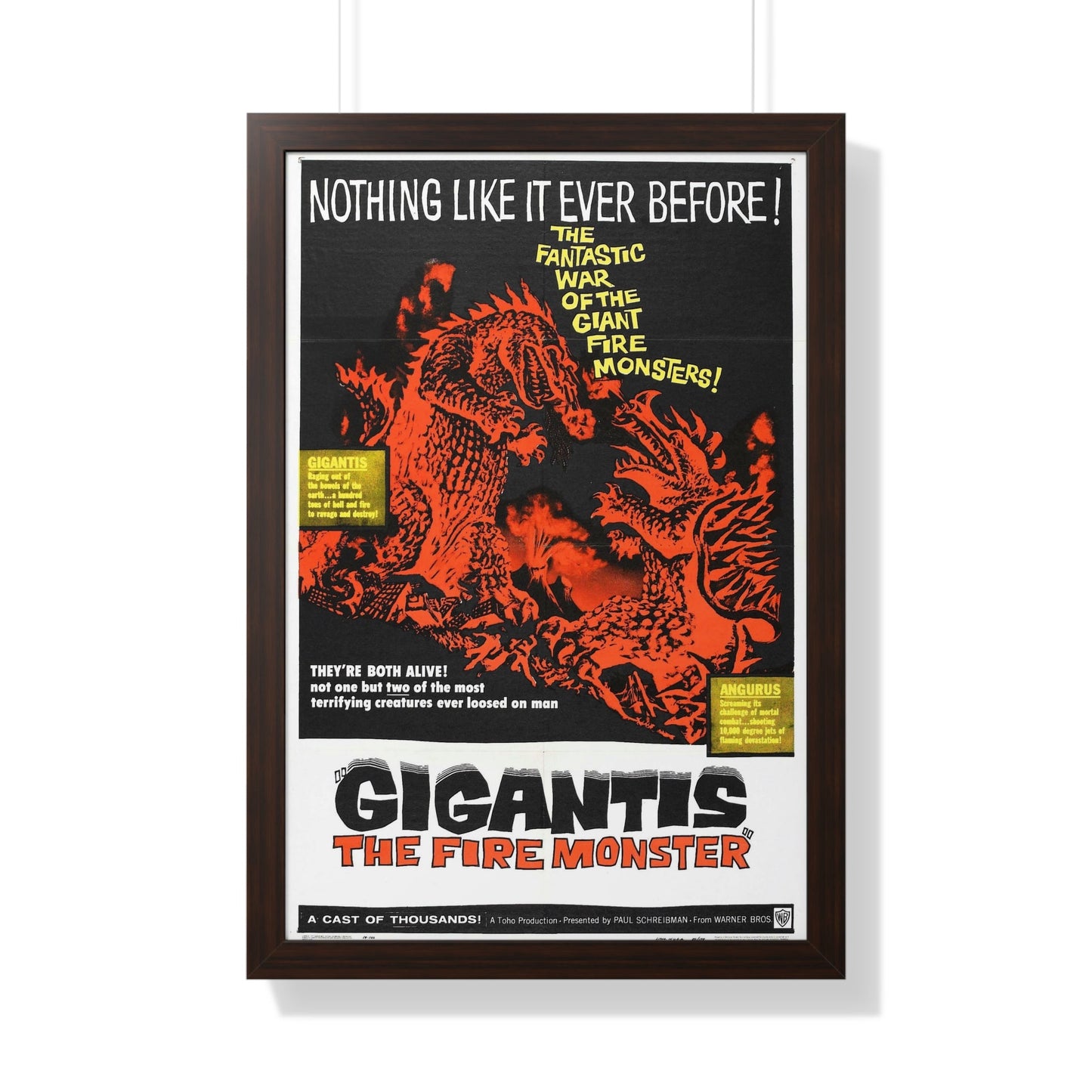 GIGANTIS THE FIRE MONSTER 1959 - Framed Movie Poster-20" x 30"-The Sticker Space