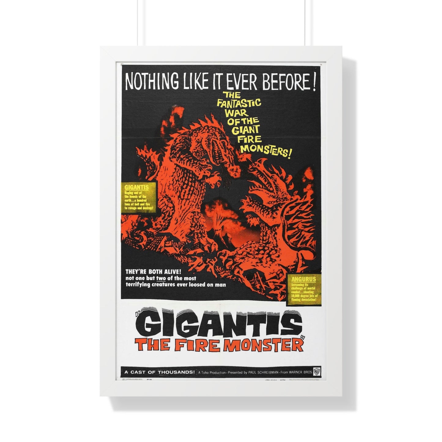 GIGANTIS THE FIRE MONSTER 1959 - Framed Movie Poster-20" x 30"-The Sticker Space