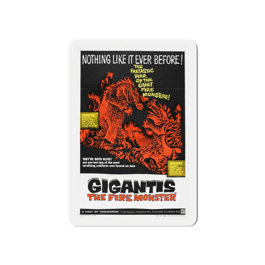 GIGANTIS THE FIRE MONSTER 1959 Movie Poster - Die-Cut Magnet-6 × 6"-The Sticker Space