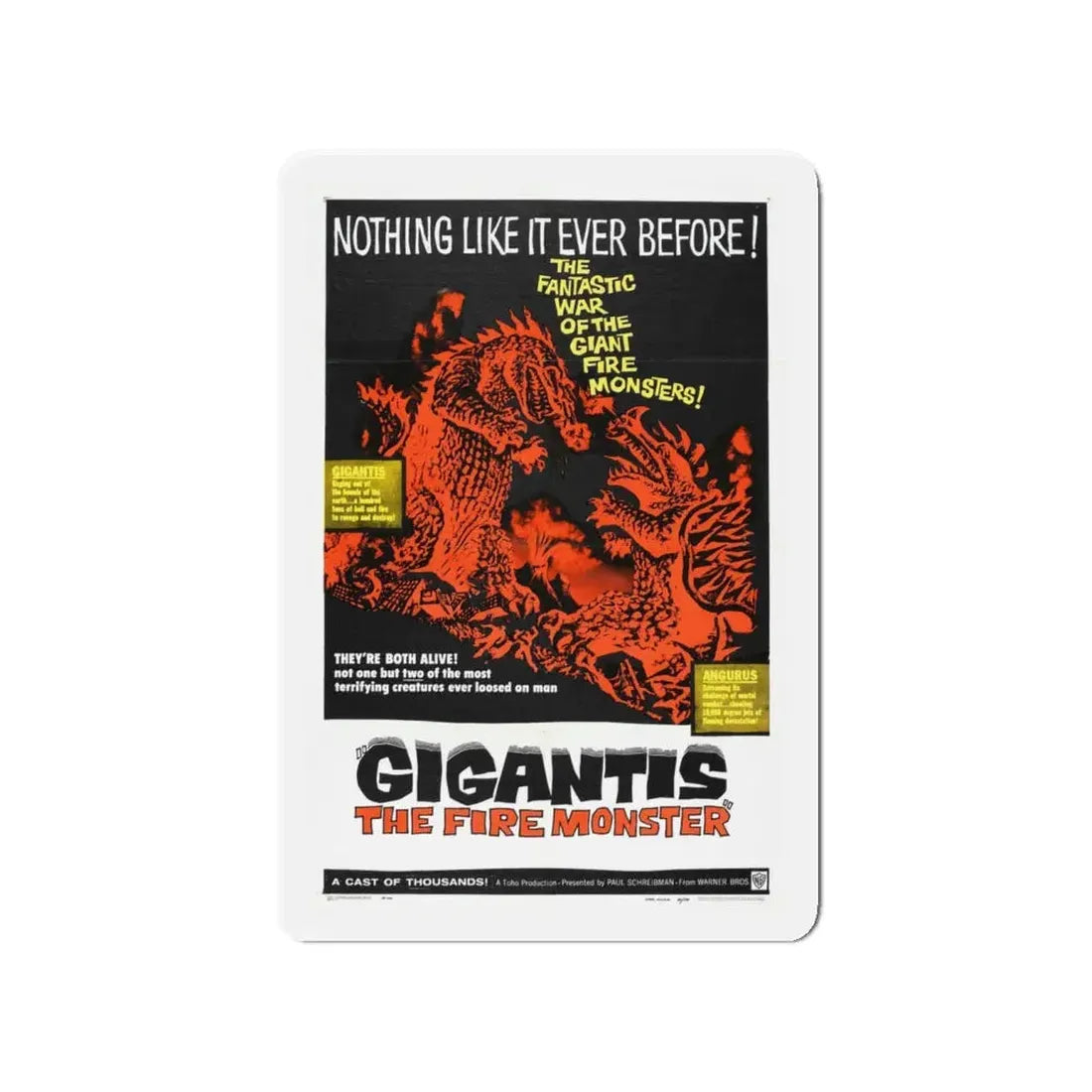 GIGANTIS THE FIRE MONSTER 1959 Movie Poster - Refrigerator Magnet 4 Inch - The Sticker Space